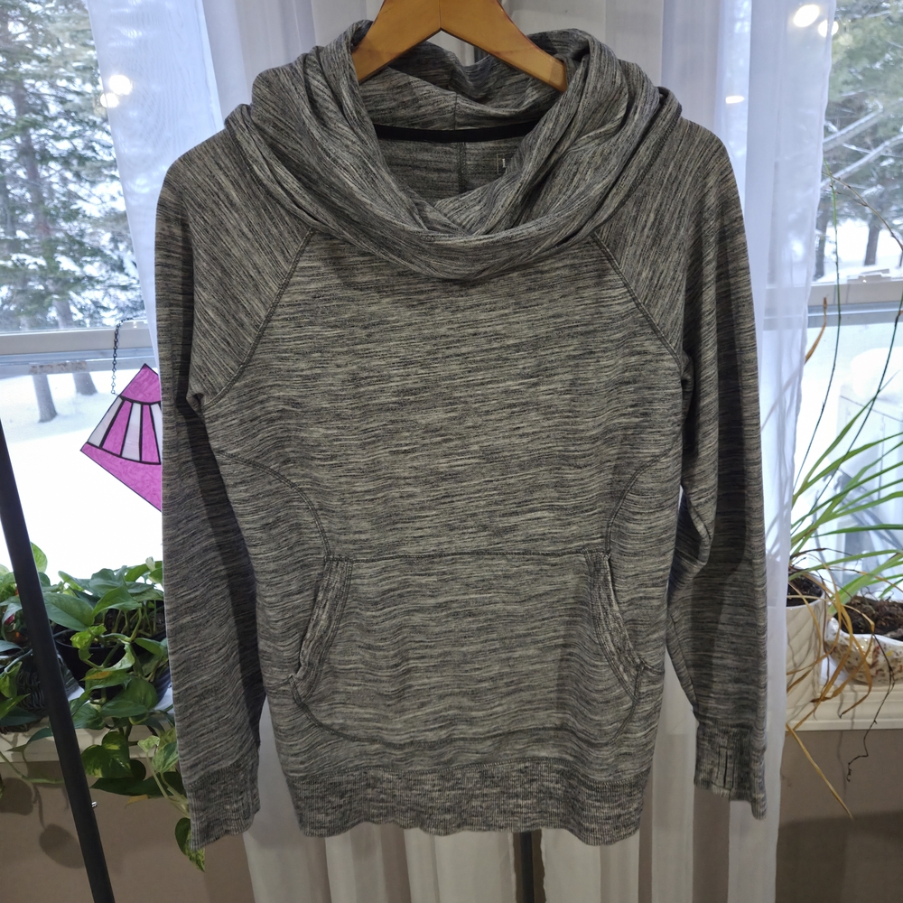 L.L.Bean Gray Cowl Neck Pullover Sweatshirt